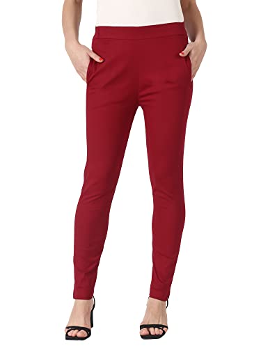 Image of Saundarya Women's Regular Fit Stretchable Cotton Trousers Pants