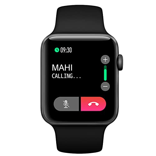 Tokdis MX-1 Pro Lite Bluetooth Calling Smartwatch – 1.69” LCD Display, Multiple Watch Faces, Sleep Monitor, Heart & SpO2 Monitoring, Multiple Sports Modes, Water Resistant (Black Silicon Strap) 304