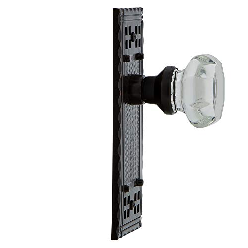 Image of Nostalgic Warehouse Craftsman Plate Single Dummy Waldorf Door Knob in Timeless Bronze