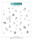 Concord & 9th Lovely Blossoms Turnabout™ Stamp - 1 6'x6' Clear Stamp on Backer for All Crafting - Birthday, Valentine's, Christmas and Thank You Cards