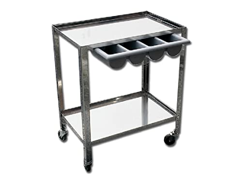 GiMa 27430 Edelstahl Chariot, 70 cm L x 50 cm W x 82 cm H
