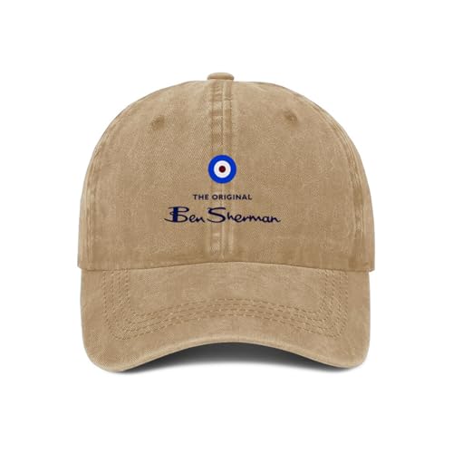 Gorra de béisbol clásica Ben-Sherman Casual Sombreros Snapback Ajustables para Mujeres Hombres Sombrero de protección Solar Rojo