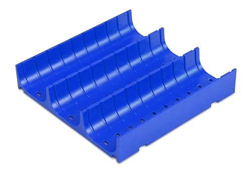 4er-Set Mulden-Platten mit 3 Mulden, Blau inkl. 10 Trennwände, 148x148x28 mm, aus ABS für Einteilunâ€¦ – Miniatur