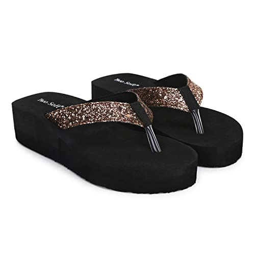 Image of BestWomen Slipper Stylish Comfortable Lightweight Soft Flaxsible Casual Flip Flop /Girls fancy chappal BZ1-P2 009