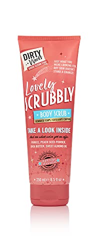 Dirty Works Lovely Scrubbly Shea Butter Body Scrub, Soft Exfoliating & Hydrating Skin Scrub, 250ml