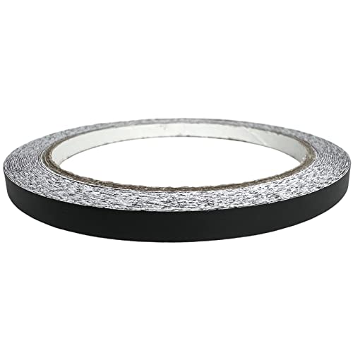 Image of LZLRUN Black Matte Air-Release Adhesive Vinyl Tape Roll - Come with Installation Tool Set (1 /4 inch x 30ft) | Repositionable, Contain installation tools, High stretch curve-conforming, Anti-scratch, For car truck moto furniture laptop