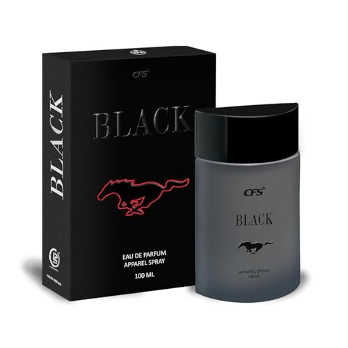 Image of FRASIYON Black Perfume Spray for Men | 100ml | Eau De Parfum with Bold & Long Lasting Fragrance | Premium Apparel Spray |