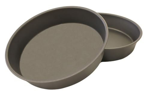 Samuel Groves 8" Victoria Sandwich Cake Tin 2X Non Stick Fixed Base 20cm Made in England, Grey, GBB050654/2