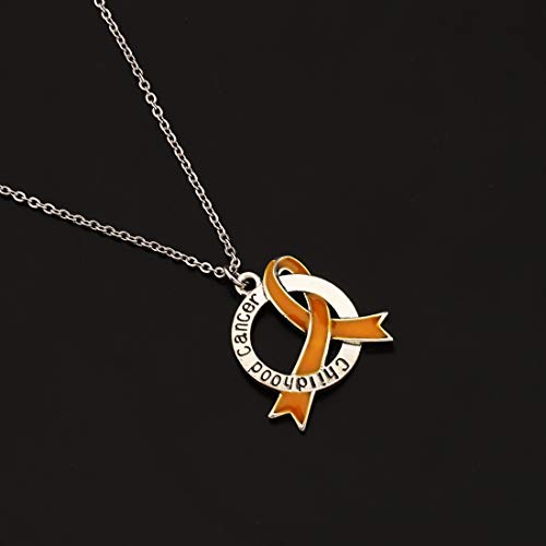 CENWA Childhood Cancer Awareness Ribbon Clip-on Charm/Necklace Childhood Cancer Support Jewelry3