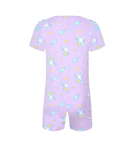 Men's Short Sleeve Romper Crotch Shirt Bodysuit One Piece Pajamas2