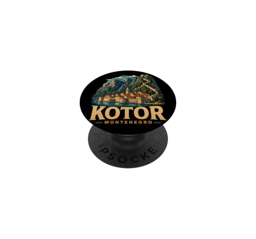 Kotor Monténégro Souvenir de Voyage Vintage Cadeau monténégro PopSockets PopGrip Adhésif