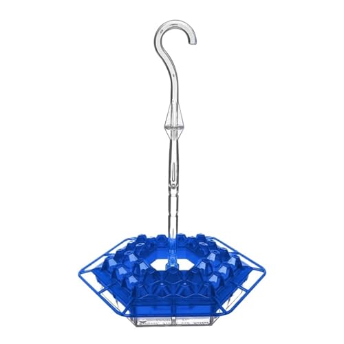 TRDEWR Vogelhaus Wunderschöne Kolibris In Ihrem Außenbereich Mit Kolibri-Futterspendern – Sitzstange Und Integriertem Ameisengraben Einfache Montage(Blue)