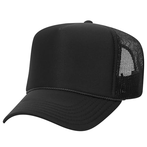 Image of OTTO Polyester Foam Front 5 Panel High Crown Mesh Back Trucker Hats in 97, Bulk, Wholesale