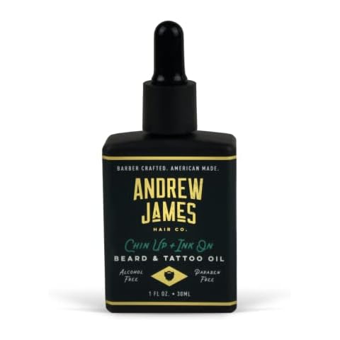 Andrew James Beard & Tattoo Oil | Non Greasy | Papaya Coconut Scent | Protects Hair and Skin | Refreshing Feeling Instantly | Sulfate Free | Once A Day | Argan Oil | Sunflower Seed | Copaiba Balsam | Passion Fruit | Softens Beard Hair | Made For Men And Women | Travel Size | Made In USA Cover