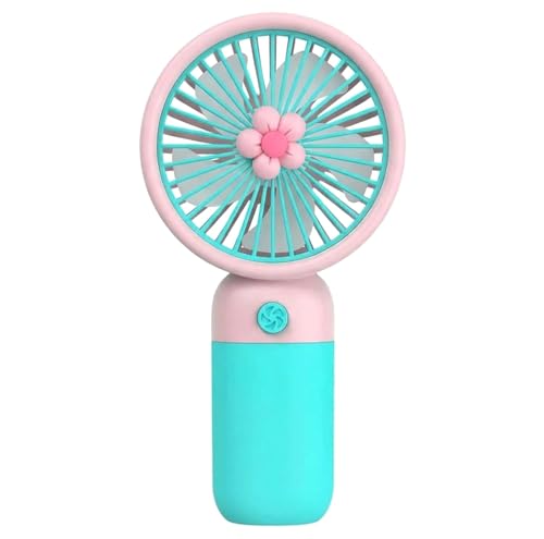 Image of Portable Handheld USB-C Rechargeable 3 Adjustable Speeds Mini Fan for Home Office & Outdoors (Sky Blue)