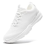 UOFEIY Men's Golf Shoes Professional Outdoor Water Resistant Spikeless Golf Sneakers Walking Training Travel White 10.5