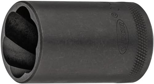 ViGOR Spiralnutenausdreher-Einsatz Satz V2404N, Betätigung von Muttern mit rundgedrehten Köpfen, 1/2 Zoll (12,5 mm) Vierkant Antrieb, Außen Schraubenausdreher Profil