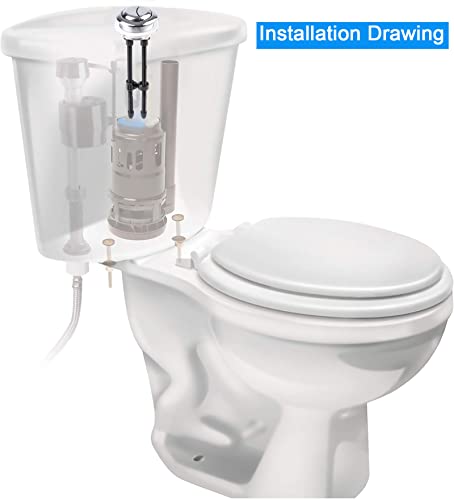 Toilet Push Button 48Mm Thread Diameter Dual Push Flushing Button Adjustable Toilet Water Tank Button #TOP6