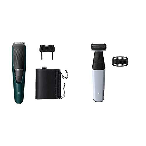 Image of Philips BT3231 /15 Smart Beard Trimmer - Power adapt technology for precise trimming, 20 settings & PHILIPS BG3005 /15 Cordless Bodygroomer, Showerproof, Full Body Hair Shaver and Trimmer