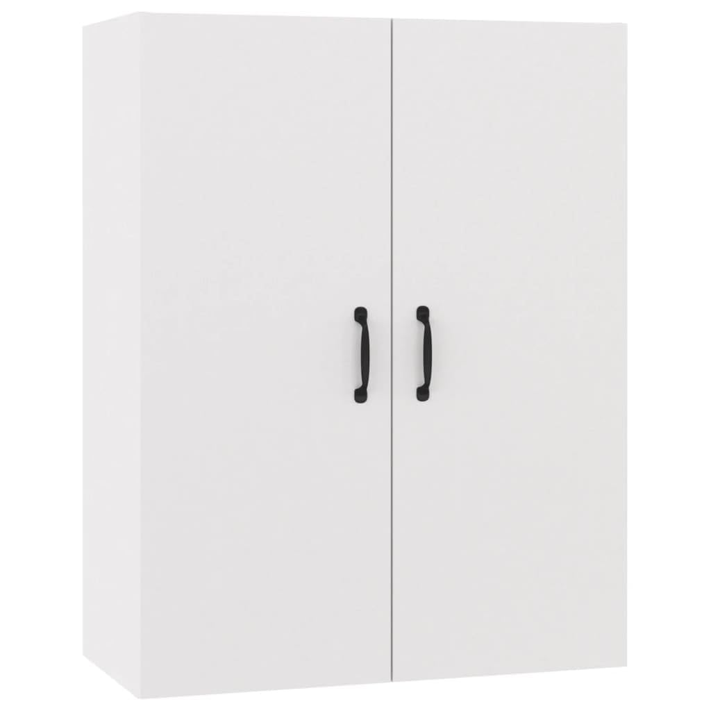 vidaXL Armario Colgante Almacenamiento Auxiliar Mueble Salón Pared Vitrina Flotante Decorativo para Casa de Madera Contrachapada Blanco