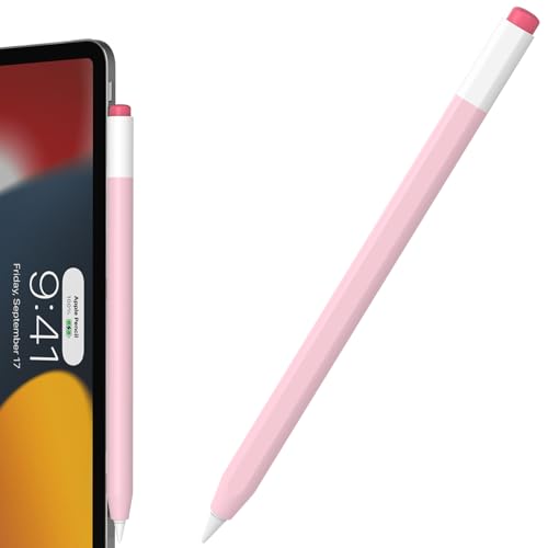 FAFALITHIC Classic Silicone Case Cover Compatible with Apple Pencil Pro Case & Apple Pencil 2nd Generation Protective Sleeve Supports Magnetic Charging & Double Tap (Pink)