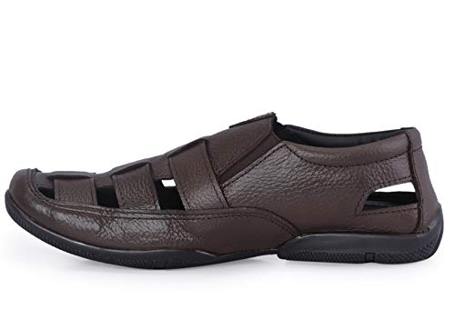 Image of Lazard Khadim's Men Brown Casual Slip-On Sandal - UK 7
