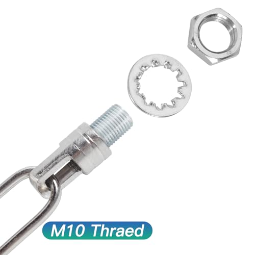Image of Brushed Nickel M12 Threaded Extension Rod for Pendant Light, Island Lighting, Chandeliers,lighting fixture downrods & stems,10 Inches
