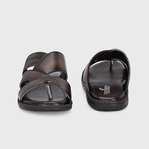 Image of Centrino Sandal for Men | Grip Insole for Stability | Modern slipper Look with Straps | Comfortable Casual look sandal for Men's (9512)