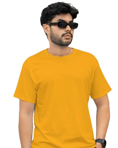 Image of DRIP Men's Solid Cotton Round Neck Half Sleeve T-Shirt