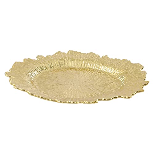 Platos desechables decorativos dorados 13 pulg 24 pcs miniatura 4
