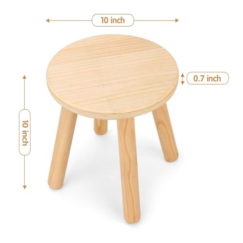 Wooden-Step-Stools-for-Kids-10-Inch-Solid-Kids-Chairs-Perfect-Matched-Sensory-Table-Multi-Purpose-Children-Sitting-Stool-for-Playroom-Bathroom-Natural-2-Pack Wooden Step Stools for Kids 10 Inch Solid Kids Chairs Perfect Matched Sensory Table Multi Purpose Children Sitting Stool for Playroom Bathroom Natural 2 Pack