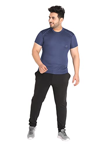 Image of CHKOKKO Men's Polyester Regular Fit Solid Sports T-Shirt