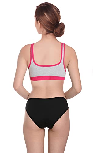 Image of She Wears Full Coverage Sports Combo Bra Panty Set for Women /Girls