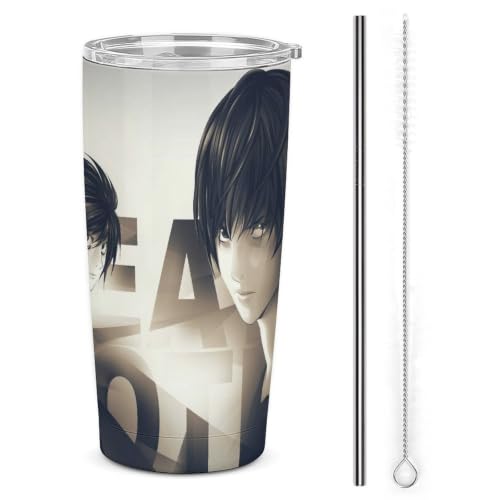 �^��f�M�^���u���[ Death Note �f�X�m�[�g �X�e�����X �ӂ��t�� 590ml �ԗp�^���u���[ �R�[�q�[�J�b�v ���� �}�O�{�g�� �X�e�����X�R�b�v �R���r�j�}�O �ۉ��ۗ� �ԍڗp �A�E�g�h�A�p �ނ� �����o�R �L�����v �o�[�x�L���[