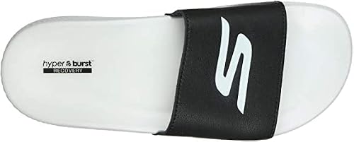 Skechers Womens Hyper Slide - Post Exercise - Performance Recovery Slide Sandal​,Black/White,7 M Us #TOP1