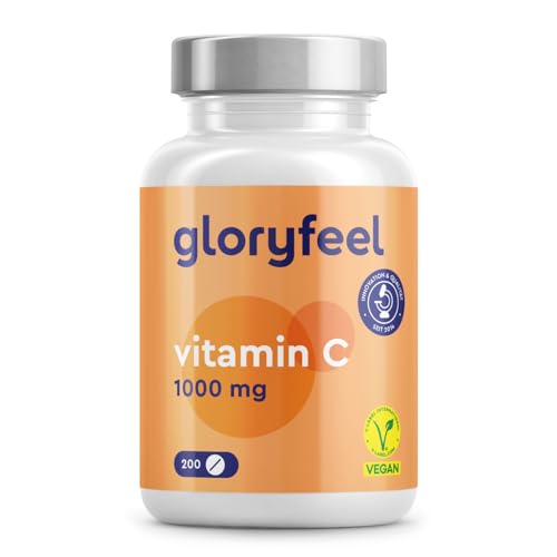 Vitamin C 1.000mg - Immun-Support** Hochdosiert - 200 vegane Tabletten (7 Monate) - Laborgeprüft...
