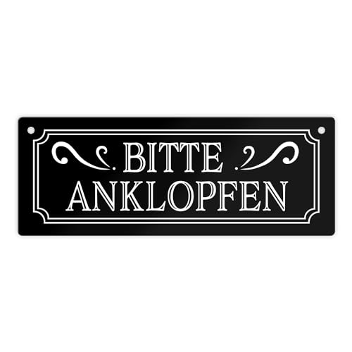 Bitte anklopfen Metallschild in Retro Optik Schild für die Zimmertür...