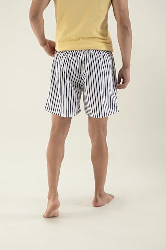 DAMENSCH Regular Fit Solid 100% Soft & Durable Cotton Boxer Shorts Dual Pockets Anti-Bacterial Moisture Wicking Microfibre Waistband Ultra-Light Boxers for Men