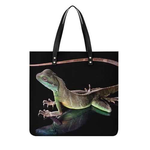 Sac bandoulière lézard femmes grand sac shopper pour voyage urbain