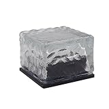 ソーラーライト ガーデンライト 埋め込み式 高輝度 太陽光パネル充電 屋外 防水 自動点灯 景観照明 電気代不要 玄関先/庭/芝生/車道/歩道 アイスフラワー様式 (1個,ホワイト)