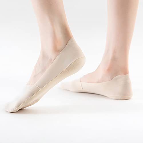 VFM 6/8 Pairs Women's No Show Ultra Low Cut Liner Socks - Ice Feeling, Non-Slip, Invisible, Thin