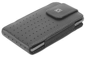 Iphone 5 With Skin Vertical Style Slide In With Flap Case Made In Genuine Leather With Magnetic Closure And Removable Swivel Clip Black