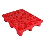 Pallet impilabile in plastica per ristoranti e supermercati, in polietilene, 120 x 80 cm, ideale per magazzini e cantine (rosso)