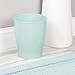 mDesign Round Plastic Bathroom Garbage Can, 1.25 Gallon Wastebasket, Garbage Bin, Trash Can for Bathroom, Bedroom, and Kids Room - Small Trash Can - Fyfe Collection - Mint Green