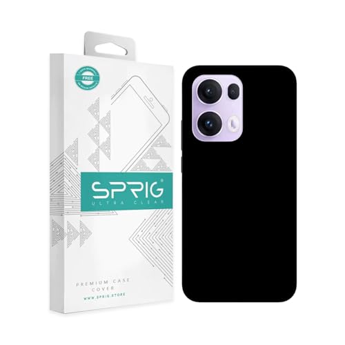 Image of SPRIG Compatible with Oppo Reno 13 Pro Premium SilkTone Back Cover Drop Tested Shock Proof Mobile Case for Men, Women, Boys and Girls with Camera Protection (Black)
