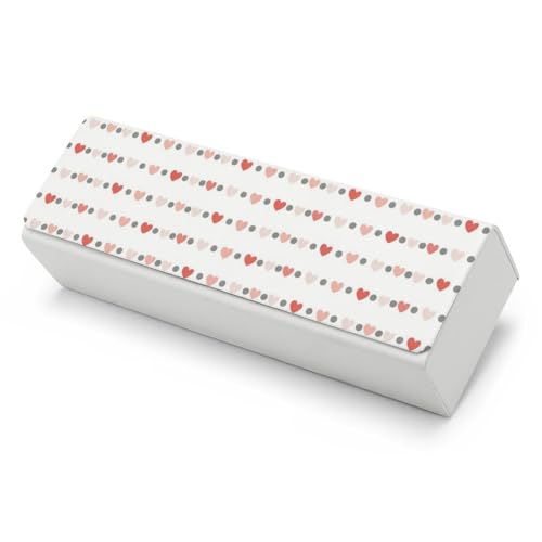SPEPDEEC Fashionable Sunglasses Soft Case for Women Men, Lightweight Valentines Day Polka Dot Red Eyeglasses Protector, Portable Glasses Holder Organizer