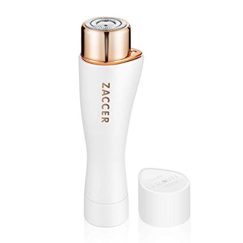 Facial Hair Remover for Women, ZACCER Painless Hair Removal Waterproof Shaver Razor with LED Light for Peach Fuzz Fine Hair Chin Cheek Upper Lip