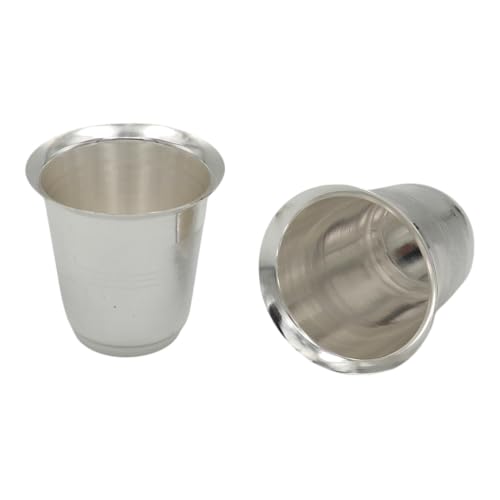 Image of BLeaf Silver Plated Elegance Glass Set (Set of 2 Pcs, 6x6 cm)