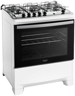 Fogão 5 bocas Dako Supreme Branco Mesa Inox