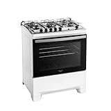 Fogão 5 bocas Dako Supreme Branco Mesa Inox